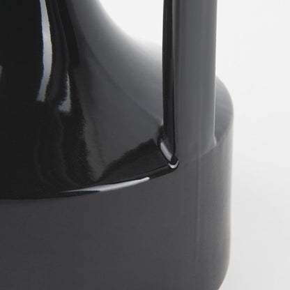 Mercana - Burton 13.1H Large Glossy and Matte Black Ceramic Jug Vase - 69981 view 9