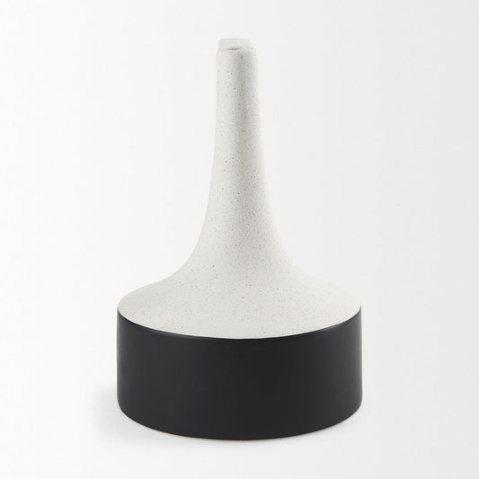 Mercana - Burton 13.1H Large White and Black Ceramic Jug Vase - 69650 view 2