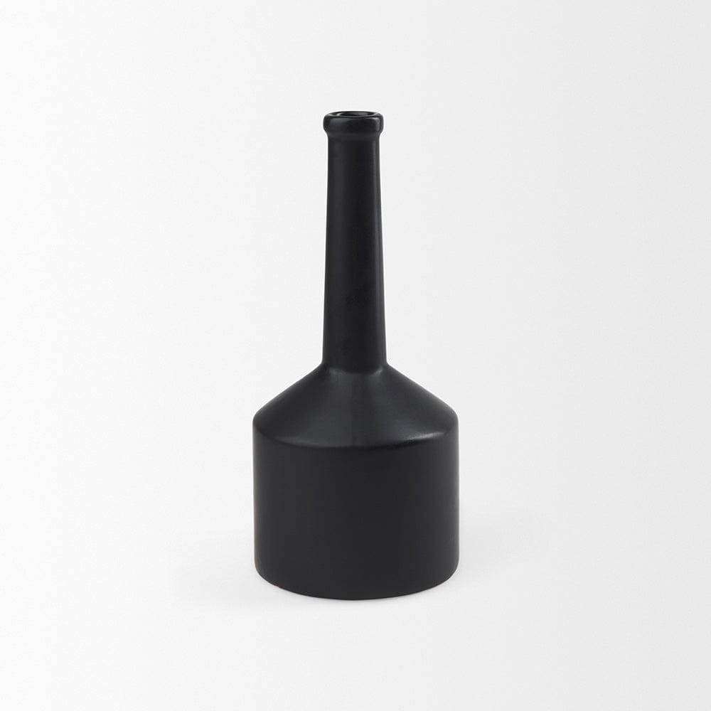 Mercana - Burton 14.2H Medium Matte Black Ceramic Jug Vase - 69986 view 2