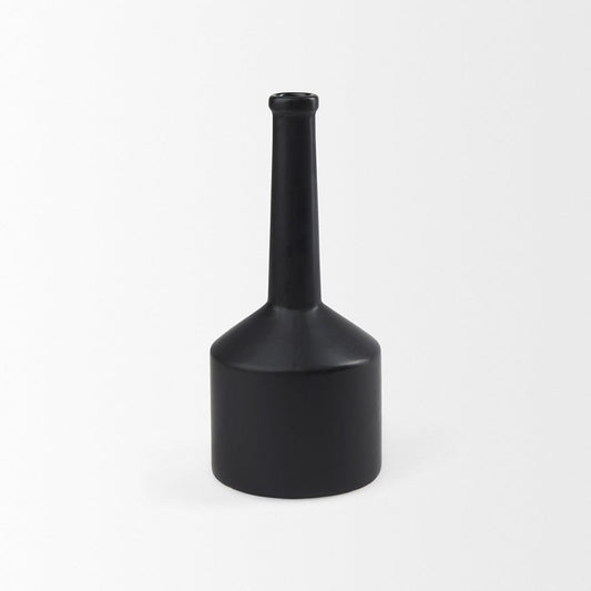 Mercana - Burton 14.2H Medium Matte Black Ceramic Jug Vase - 69986 view 2