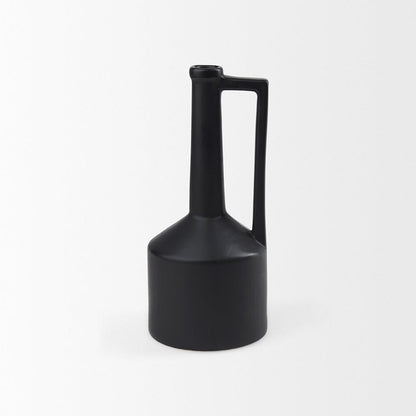 Mercana - Burton 14.2H Medium Matte Black Ceramic Jug Vase - 69986 view 3
