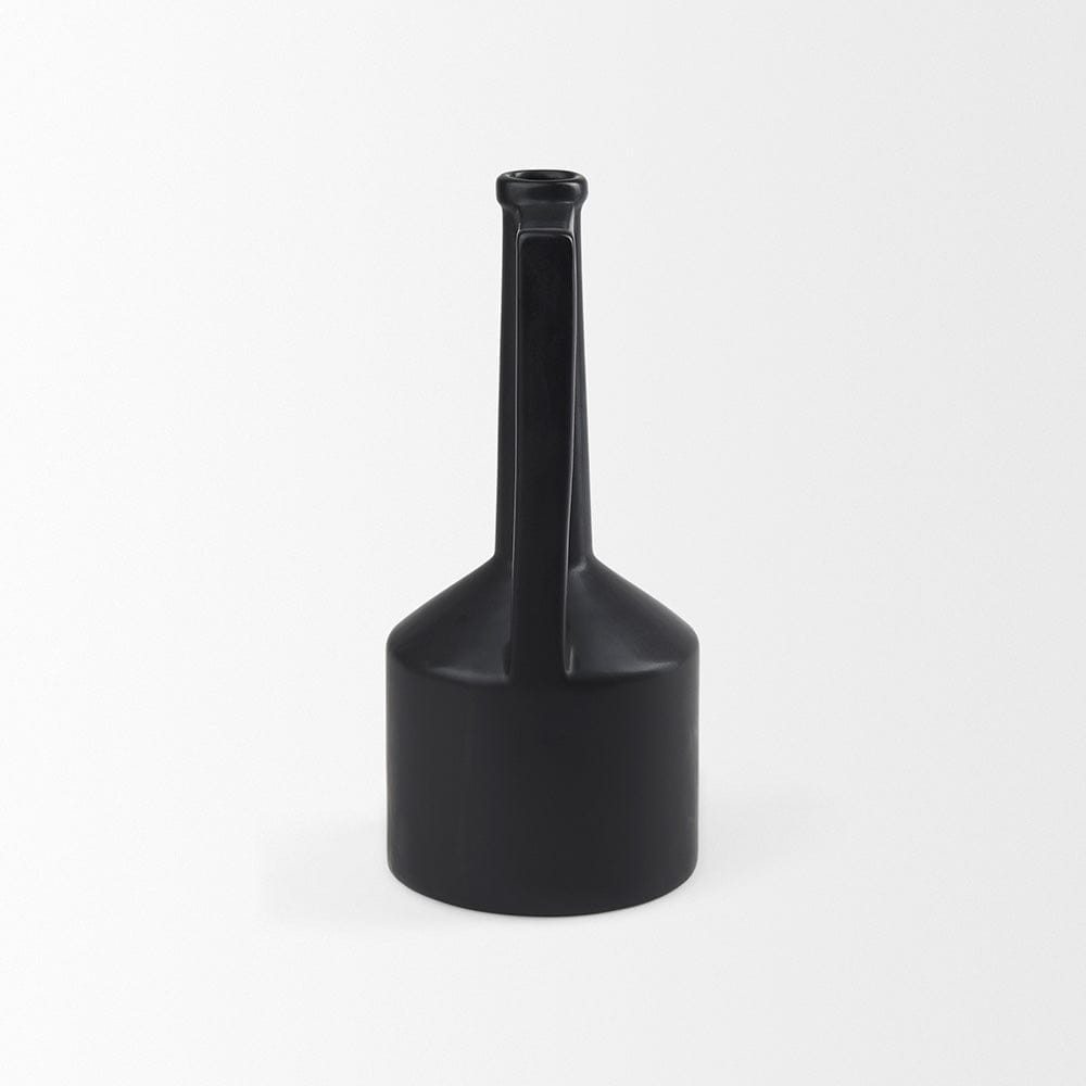 Mercana - Burton 14.2H Medium Matte Black Ceramic Jug Vase - 69986 view 4