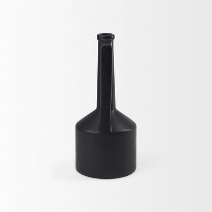 Mercana - Burton 14.2H Medium Matte Black Ceramic Jug Vase - 69986 view 4