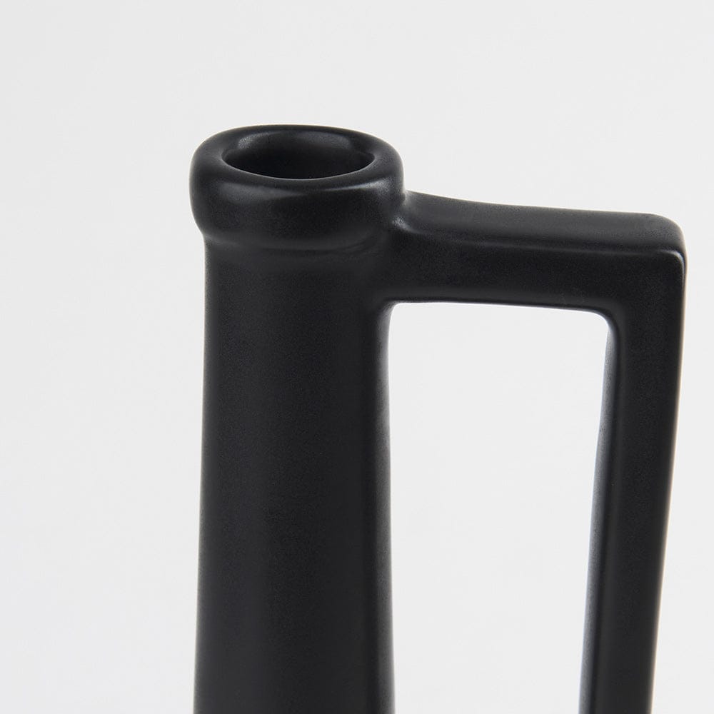 Mercana - Burton 14.2H Medium Matte Black Ceramic Jug Vase - 69986 view 5