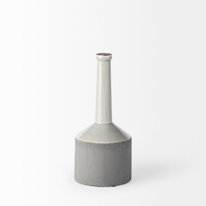 Mercana - Burton 14.2H Medium Two Tone Gray Ceramic Jug Vase - 30951 view 2