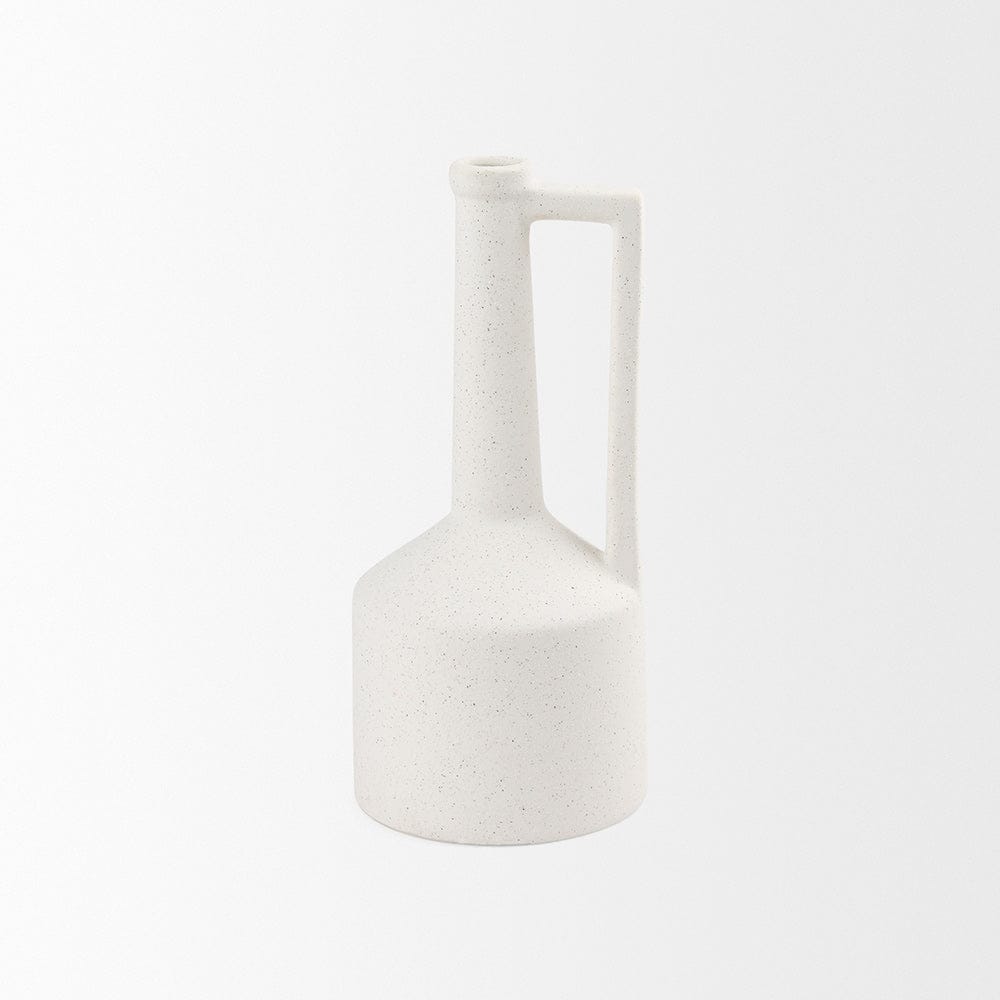 Mercana - Burton 14.2H Medium White Ceramic Jug Vase - 69983 view 3