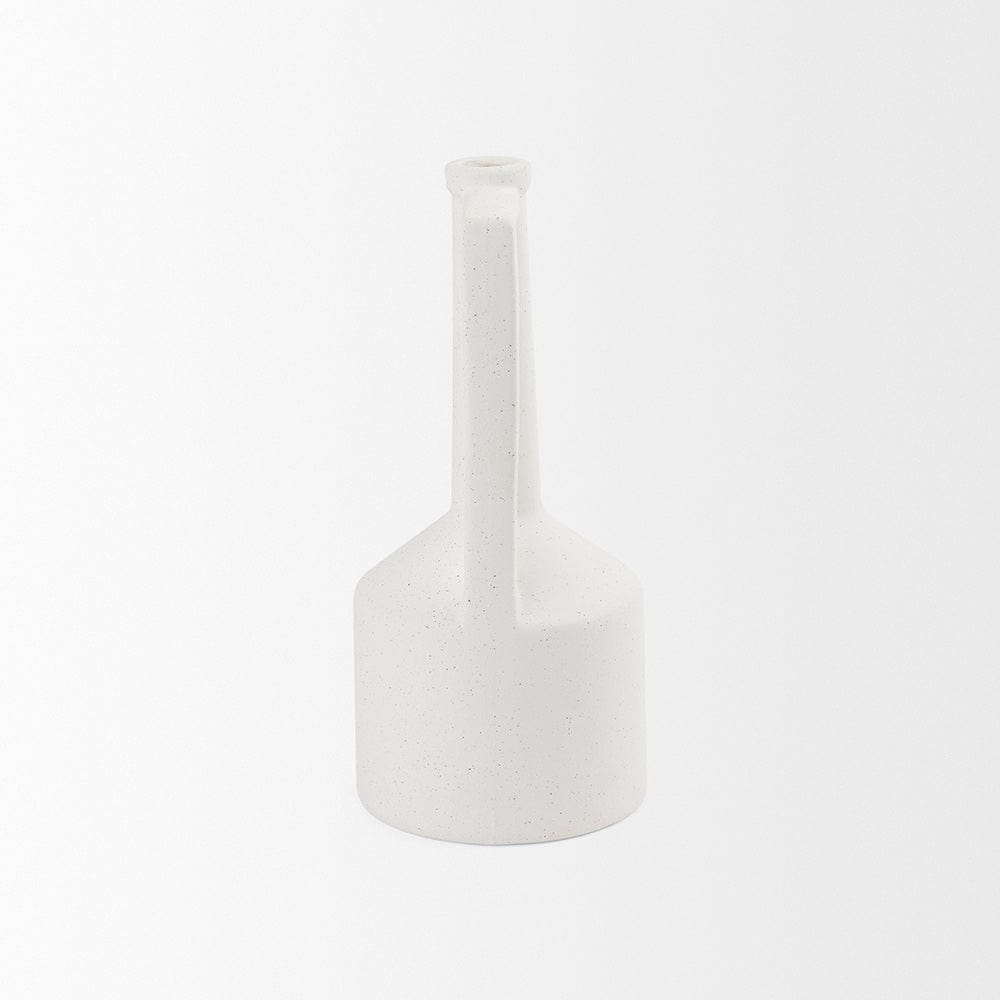 Mercana - Burton 14.2H Medium White Ceramic Jug Vase - 69983 view 4