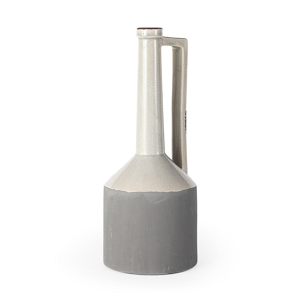Mercana - Burton 16.7H Large Two Tone Gray Ceramic Jug Vase - 30952 view 1