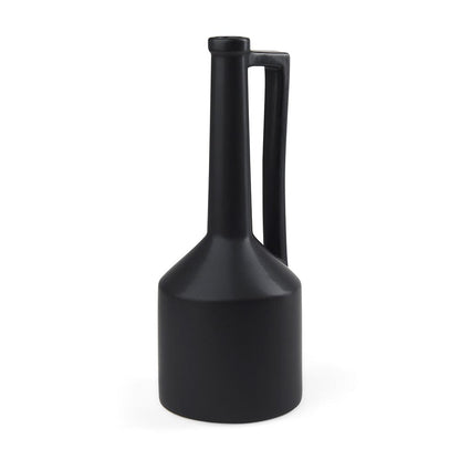 Mercana - Burton 17.1H Large Matte Black Ceramic Jug Vase - 69987 view 1