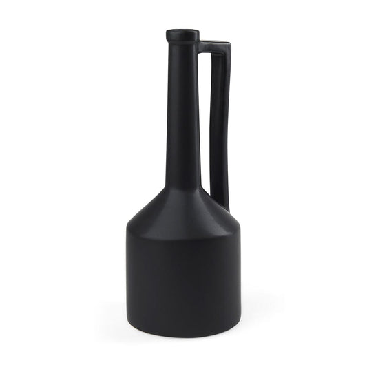 Mercana - Burton 17.1H Large Matte Black Ceramic Jug Vase - 69987 view 1