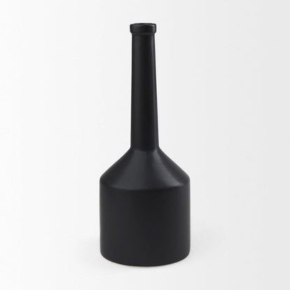Mercana - Burton 17.1H Large Matte Black Ceramic Jug Vase - 69987 view 2