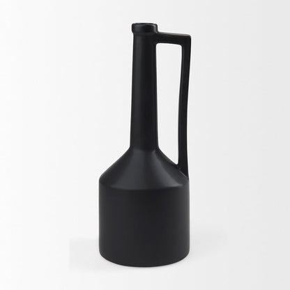Mercana - Burton 17.1H Large Matte Black Ceramic Jug Vase - 69987 view 3