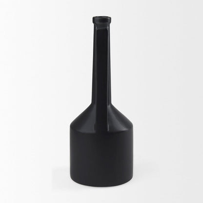 Mercana - Burton 17.1H Large Matte Black Ceramic Jug Vase - 69987 view 4
