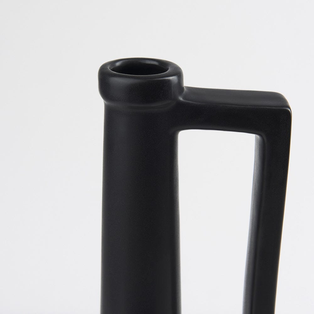 Mercana - Burton 17.1H Large Matte Black Ceramic Jug Vase - 69987 view 5