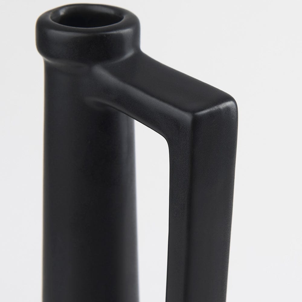 Mercana - Burton 17.1H Large Matte Black Ceramic Jug Vase - 69987 view 6