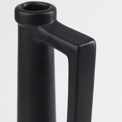 Mercana - Burton 17.1H Large Matte Black Ceramic Jug Vase - 69987 view 6