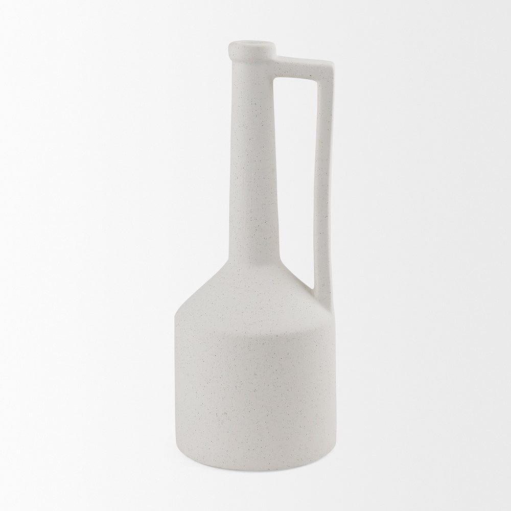 Mercana - Burton 17.1H Large White Ceramic Jug Vase - 69984 view 3