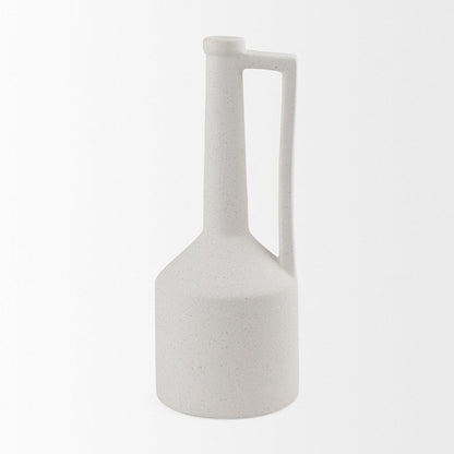 Mercana - Burton 17.1H Large White Ceramic Jug Vase - 69984 view 3