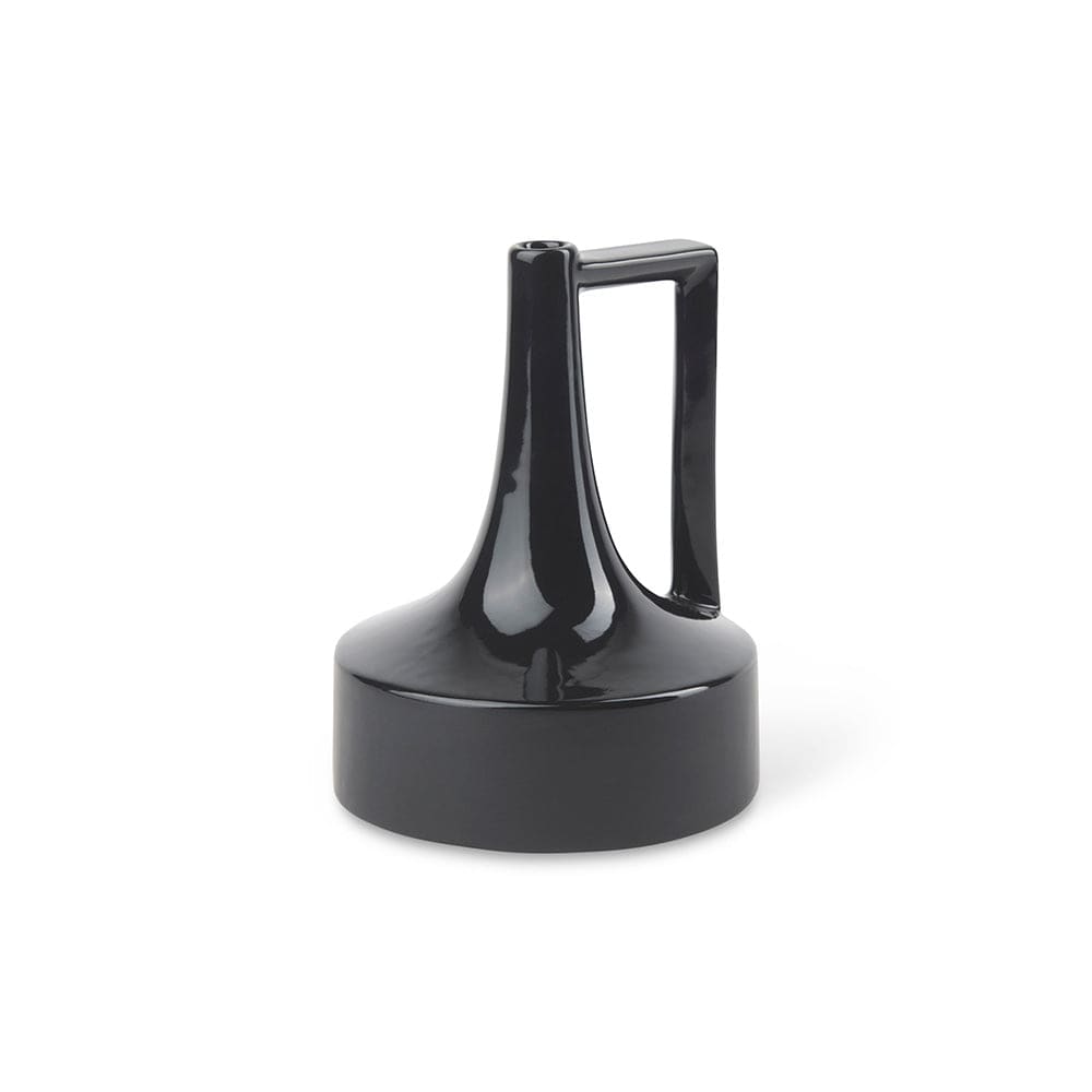 Mercana - Burton 8.3H Small Glossy and Matte Black Ceramic Jug Vase - 69979 view 1