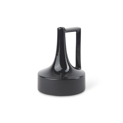 Mercana - Burton 8.3H Small Glossy and Matte Black Ceramic Jug Vase - 69979 view 1