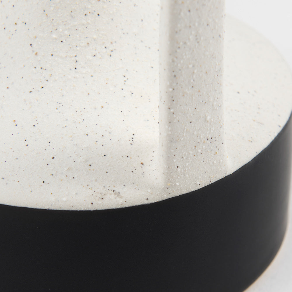 Mercana - Burton 8.3H Small White and Black Ceramic Jug Vase - 69648 view 7