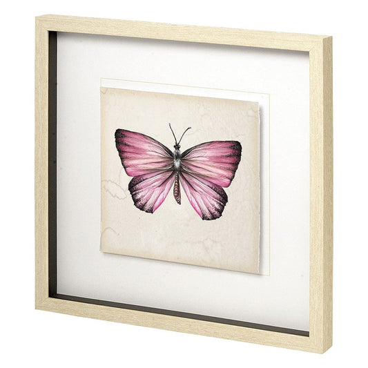 Mercana - Butterfly Study IV by Melissa Wang a Hand Embellished Textured Framed Art Print Matted under Glass - 11350 view 1