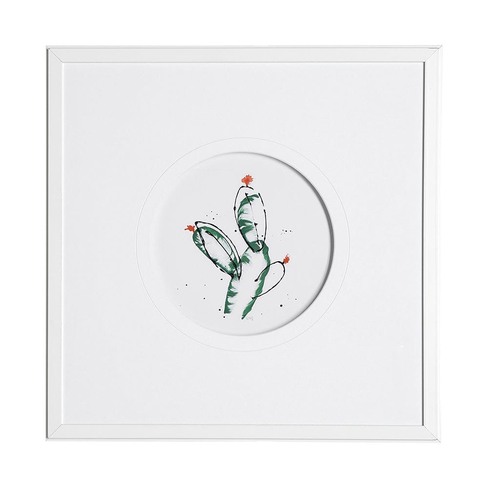 Mercana - Cactus I by Mercana Studio a Hand Embellished Textured Framed Art Print Matted under Glass - 13052 view 1
