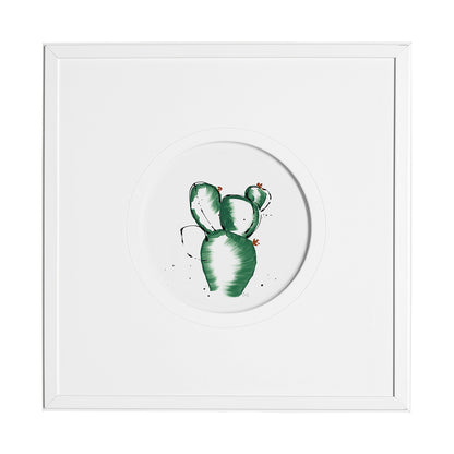 Mercana - Cactus II by Mercana Studio a Hand Embellished Textured Framed Art Print Matted under Glass - 13053 view 1