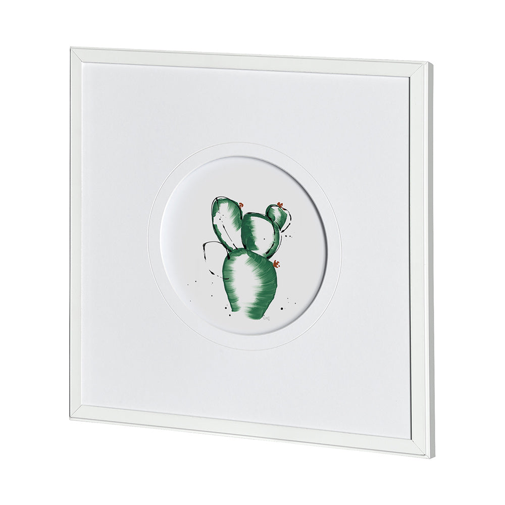 Mercana - Cactus II by Mercana Studio a Hand Embellished Textured Framed Art Print Matted under Glass - 13053 view 2