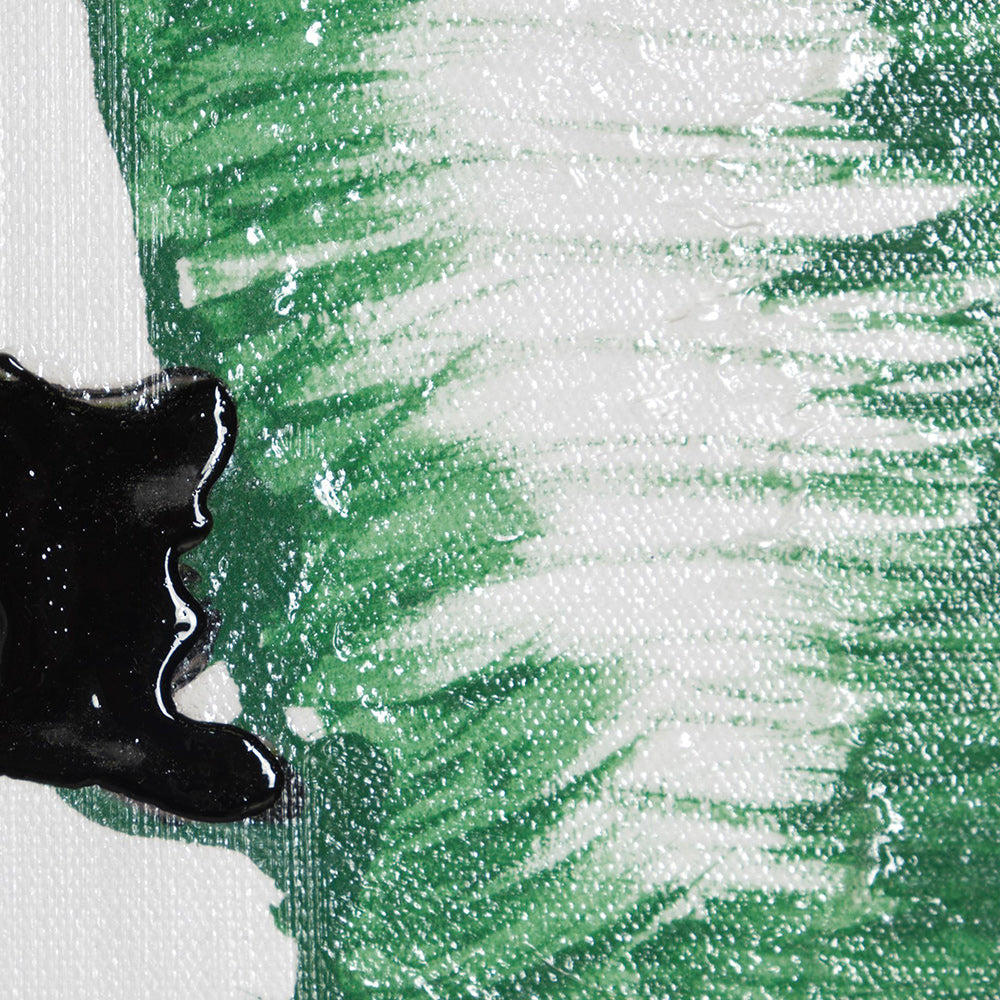 Mercana - Cactus II by Mercana Studio a Hand Embellished Textured Framed Art Print Matted under Glass - 13053 view 3