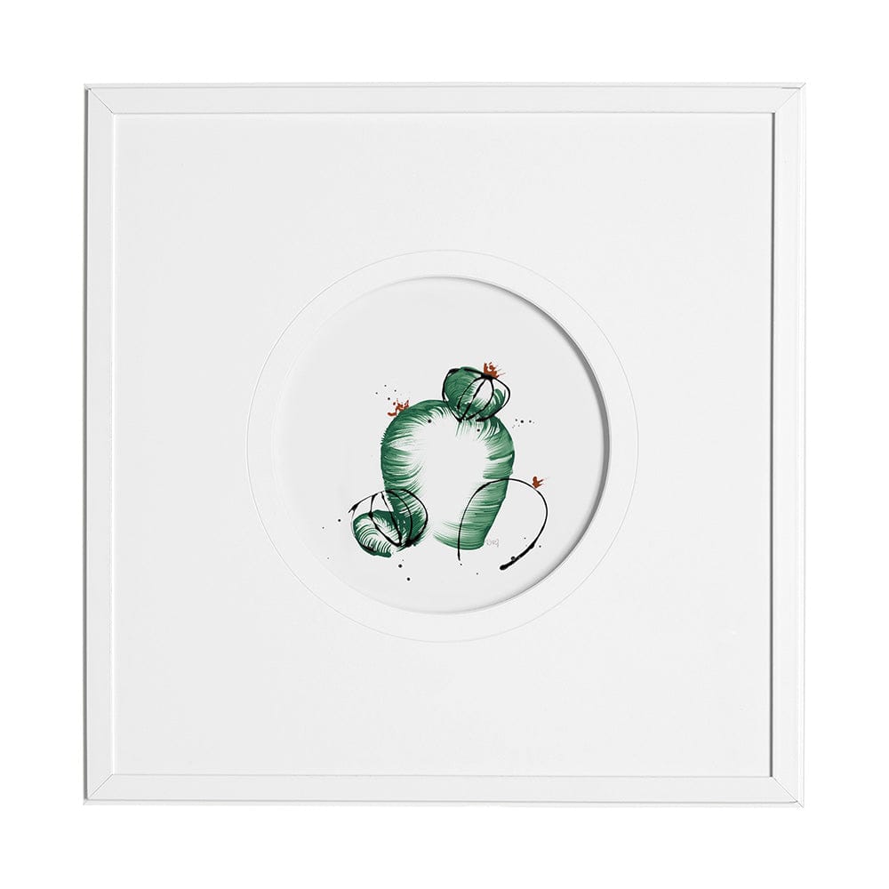 Mercana - Cactus III by Mercana Studio a Hand Embellished Textured Framed Art Print Matted under Glass - 13054 view 1