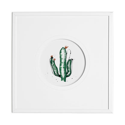 Mercana - Cactus IV by Mercana Studio a Hand Embellished Textured Framed Art Print Matted under Glass - 13055 view 1