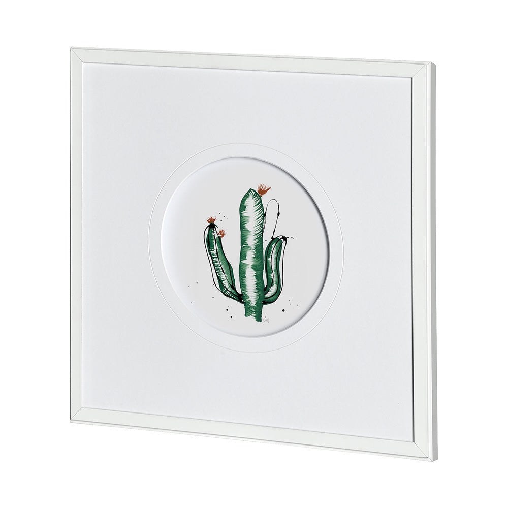 Mercana - Cactus IV by Mercana Studio a Hand Embellished Textured Framed Art Print Matted under Glass - 13055 view 2