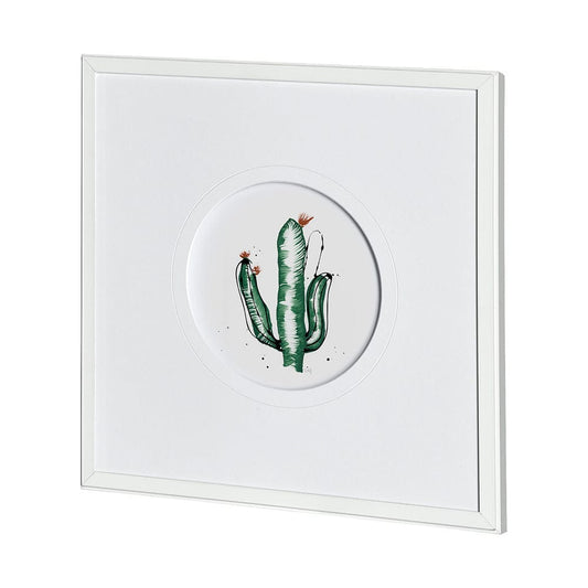 Mercana - Cactus IV by Mercana Studio a Hand Embellished Textured Framed Art Print Matted under Glass - 13055 view 2