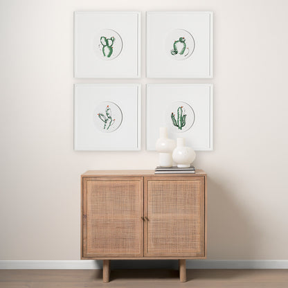 Mercana - Cactus IV by Mercana Studio a Hand Embellished Textured Framed Art Print Matted under Glass - 13055 view 4