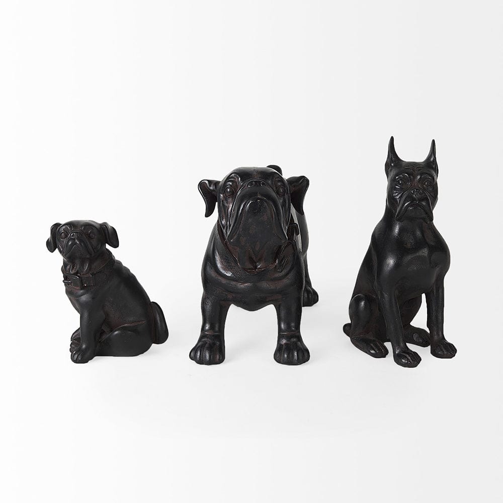 Mercana - Cadence 4L x 5W Black Resin Pug Dog - 57798 view 5