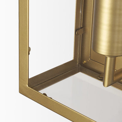 Mercana - Cairn Brushed Gold Metal w/ Glass 1-Light Wall Sconce - 70446_CLOSEOUT view 5