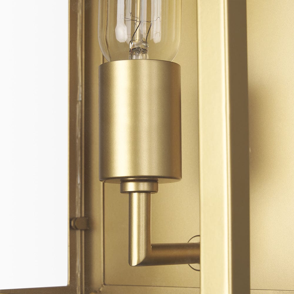 Mercana - Cairn Brushed Gold Metal w/ Glass 1-Light Wall Sconce - 70446_CLOSEOUT view 7