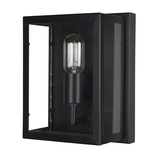 Mercana - Cairn Matte Black Metal w/ Glass 1-Light Wall Sconce - 70447_CLOSEOUT view 1