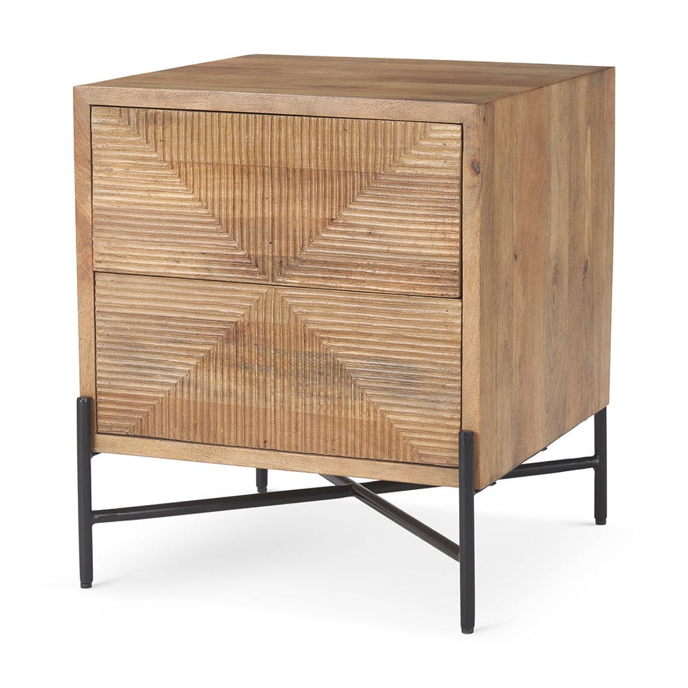 Mercana - Cairo 22.0L x 22.0W x 26.0H Wood 2 Drawer Accent table - 69923 view 1