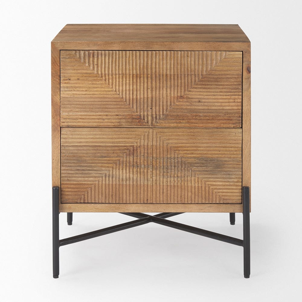 Mercana - Cairo 22.0L x 22.0W x 26.0H Wood 2 Drawer Accent table - 69923 view 2