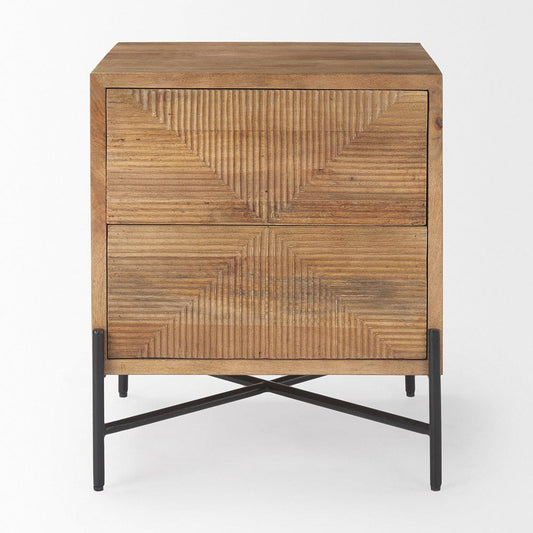 Mercana - Cairo 22.0L x 22.0W x 26.0H Wood 2 Drawer Accent table - 69923 view 2