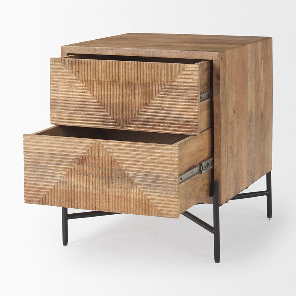 Mercana - Cairo 22.0L x 22.0W x 26.0H Wood 2 Drawer Accent table - 69923 view 5
