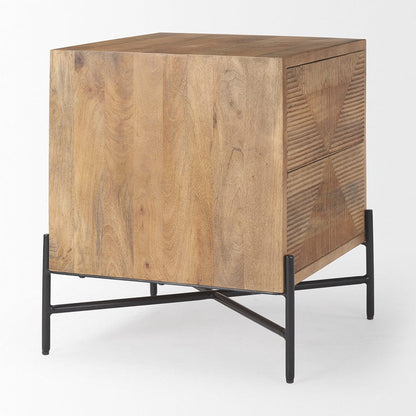 Mercana - Cairo 22.0L x 22.0W x 26.0H Wood 2 Drawer Accent table - 69923 view 6