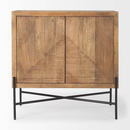 Mercana - Cairo 36.0L x 19.5W x 36.0H 2 Door Wood and Metal Cabinet - 69754 view 2