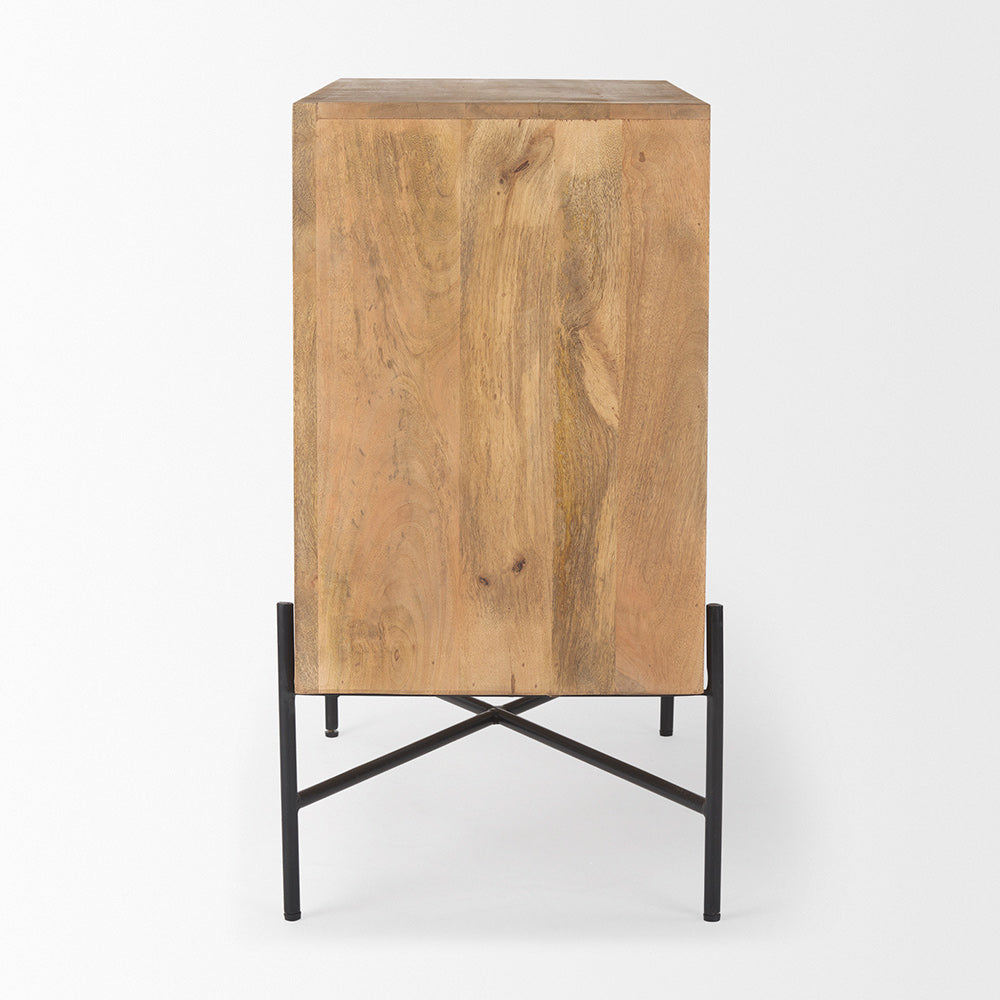 Mercana - Cairo 36.0L x 19.5W x 36.0H 2 Door Wood and Metal Cabinet - 69754 view 3