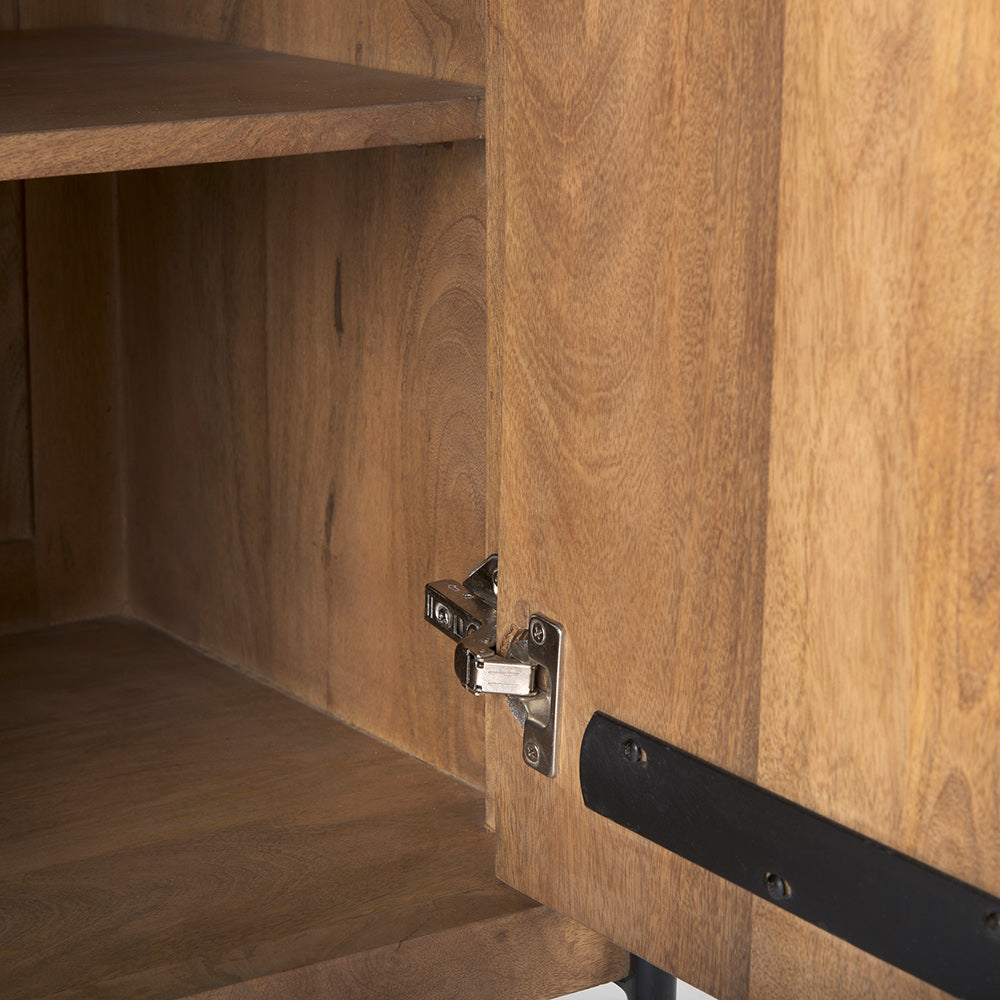 Mercana - Cairo 36.0L x 19.5W x 36.0H 2 Door Wood and Metal Cabinet - 69754 view 9