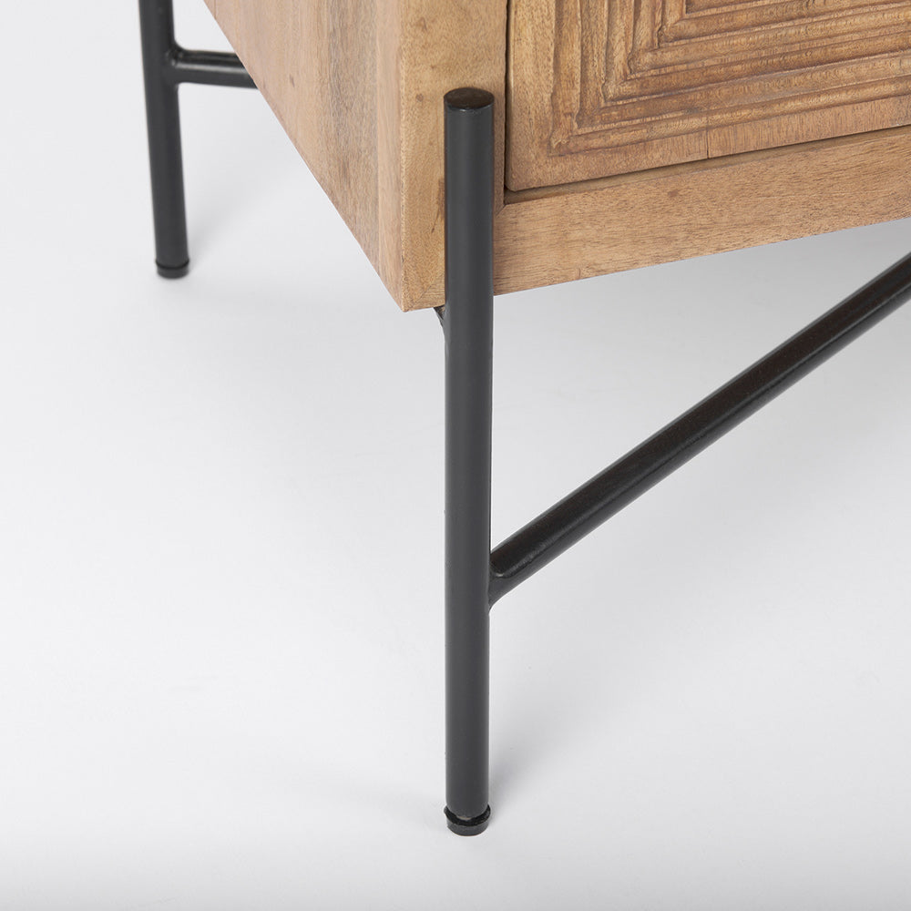 Mercana - Cairo 36.0L x 19.5W x 36.0H 2 Door Wood and Metal Cabinet - 69754 view 12