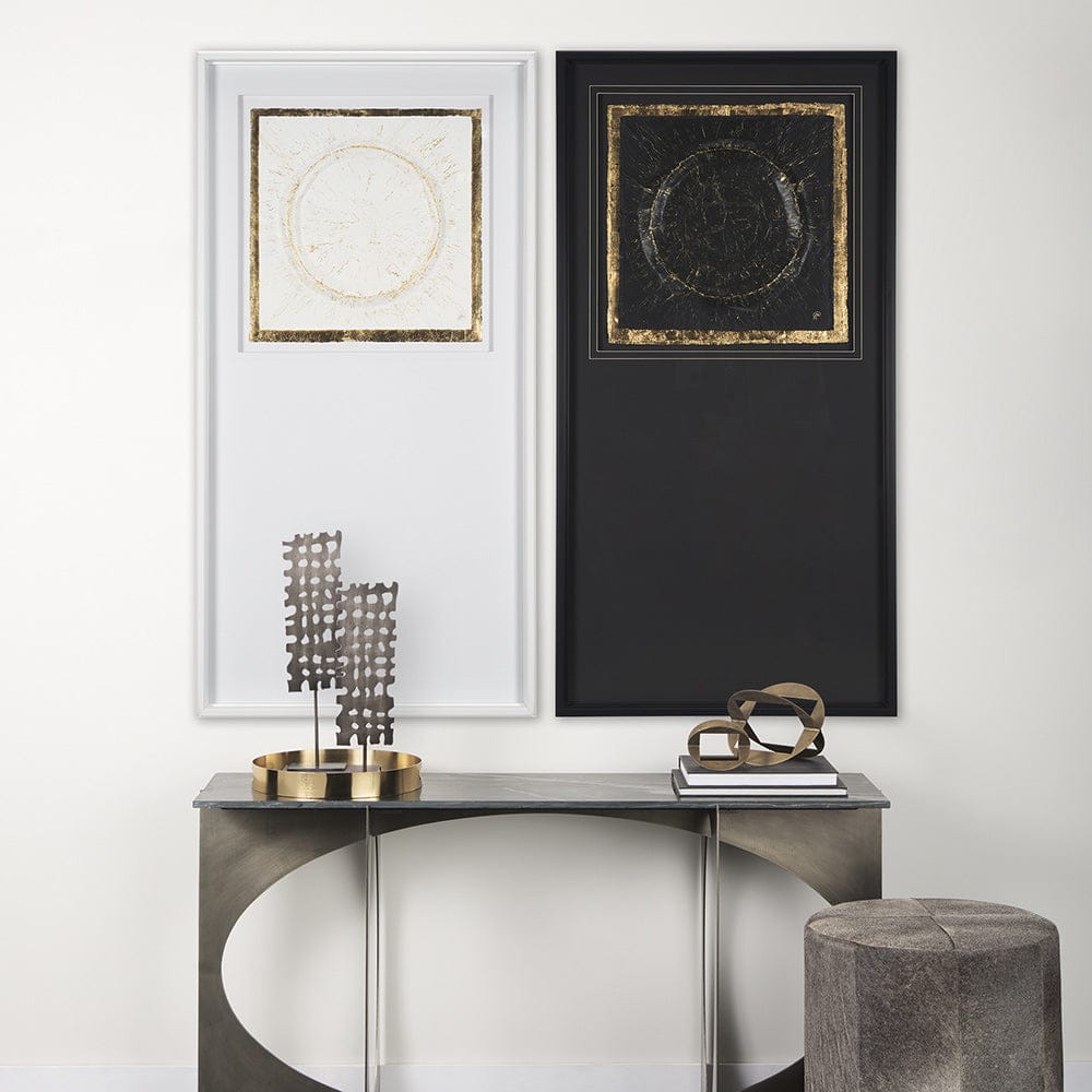 Mercana - Caldera White by Studio M a handmade Original Framed Artwork under Glass - 15145 view 8