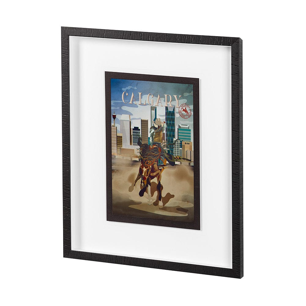 Mercana - Calgary Go Canada M by Mercana Studio a Framed Art Print Matted under Glass - 13696 view 2